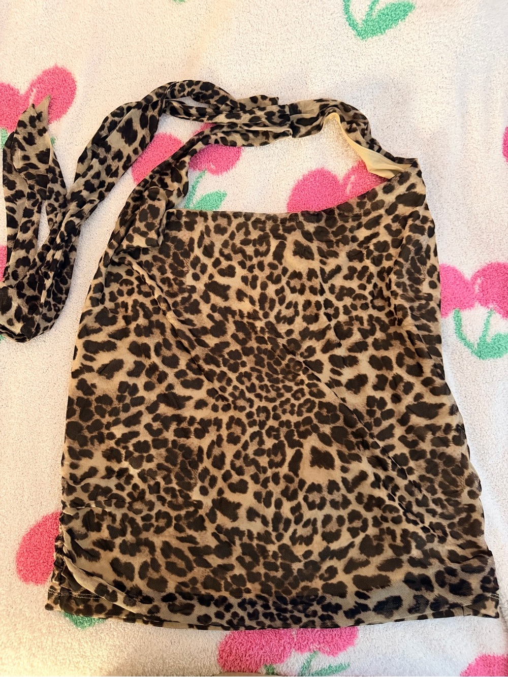 T.J.Maxx Leopard Print Halter Top in Brown and Black